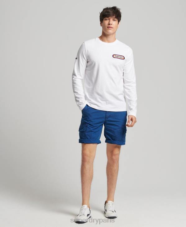 Superdry Hommes haut de saison à logo vintage D64Z1530 vêtements blanc