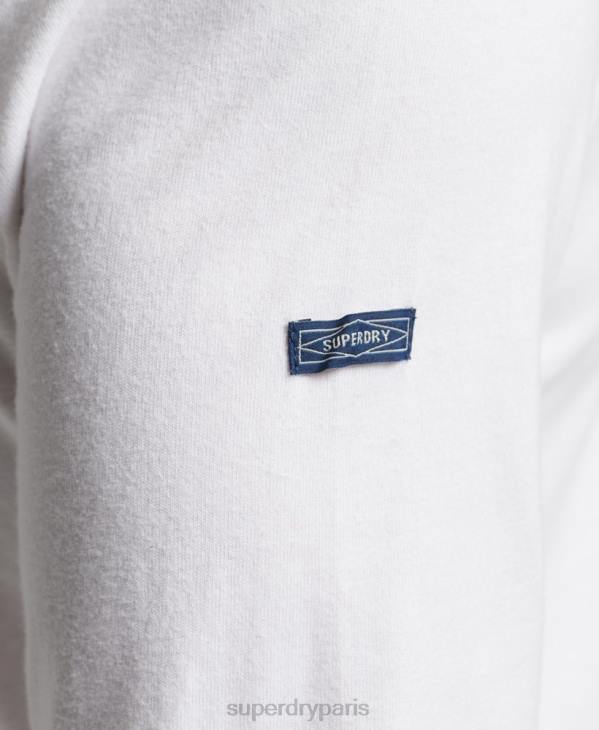 Superdry Hommes haut de saison à logo vintage D64Z1530 vêtements blanc