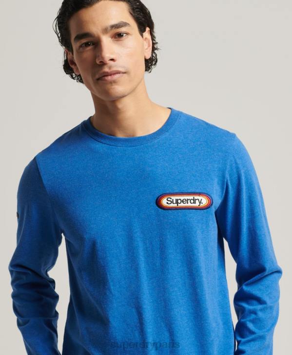 Superdry Hommes haut de saison à logo vintage D64Z1575 vêtements bleu