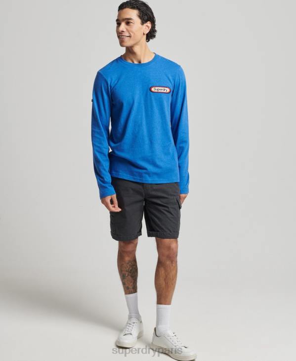 Superdry Hommes haut de saison à logo vintage D64Z1575 vêtements bleu