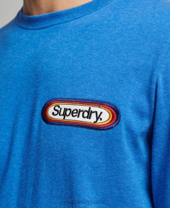 Superdry Hommes haut de saison à logo vintage D64Z1575 vêtements bleu