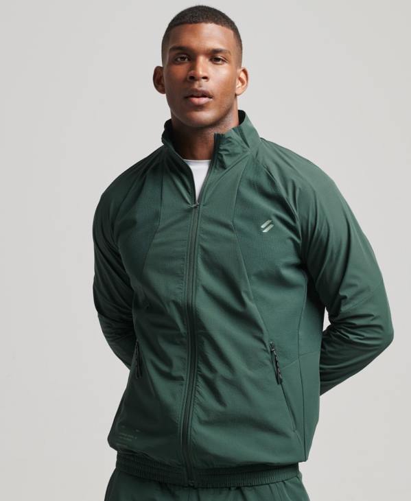 Superdry Hommes haut de survêtement tissé stretch D64Z5367 vêtements vert