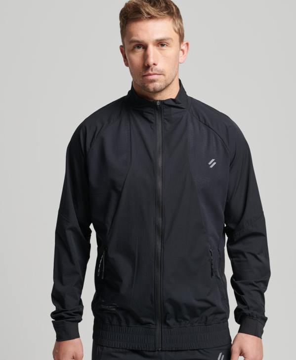 Superdry Hommes haut de survêtement tissé stretch D64Z5369 vêtements noir