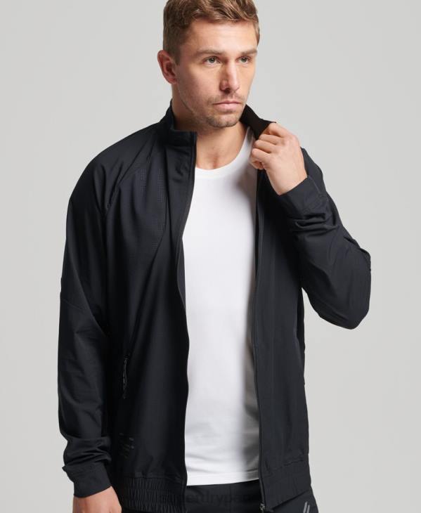 Superdry Hommes haut de survêtement tissé stretch D64Z5369 vêtements noir
