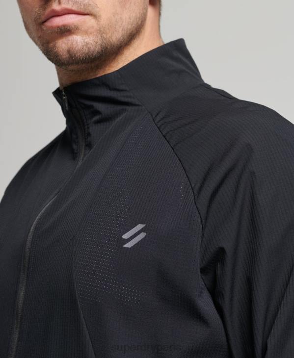 Superdry Hommes haut de survêtement tissé stretch D64Z5369 vêtements noir