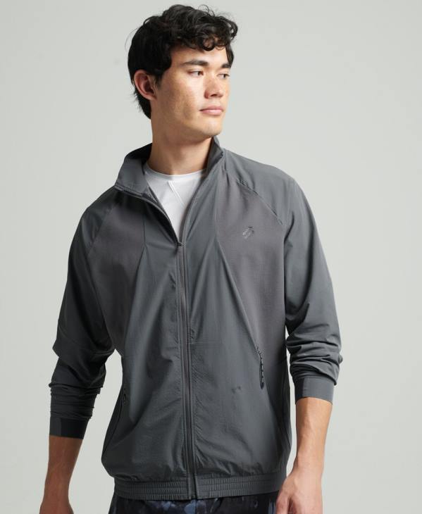 Superdry Hommes haut de survêtement tissé stretch D64Z5371 vêtements gris foncé