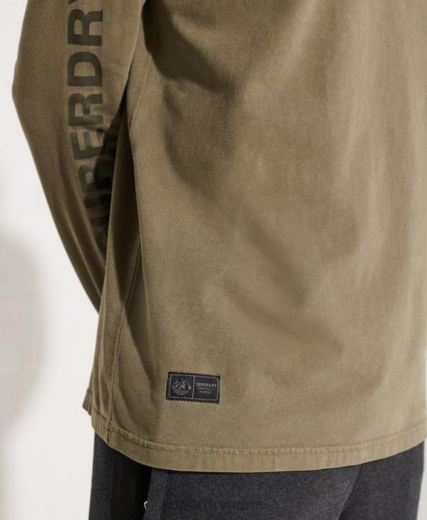 Superdry Hommes haut graphique à manches longues D64Z1576 vêtements vert