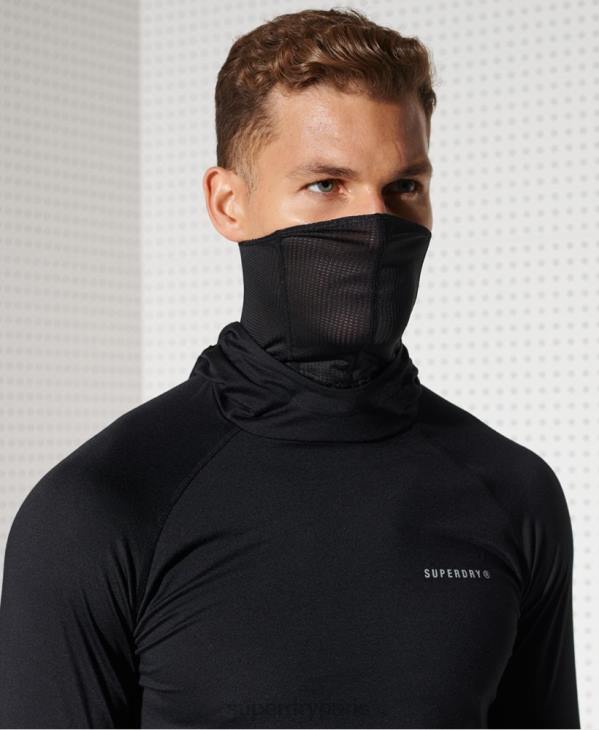 Superdry Hommes haut intermédiaire à capuche run D64Z1437 vêtements noir