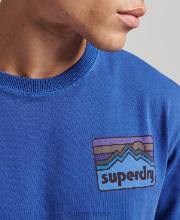 Superdry Hommes haut à manches longues 90s terrain D64Z6404 vêtements marine