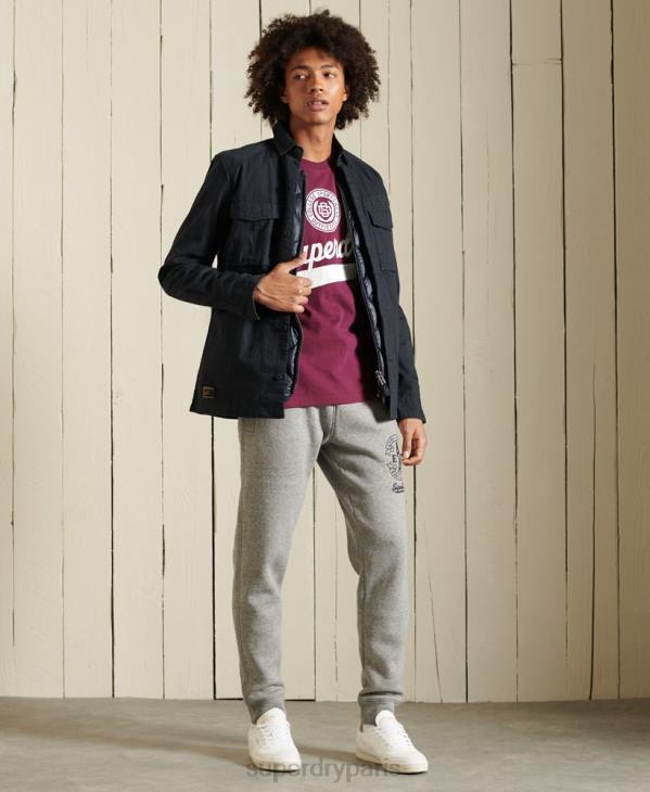 Superdry Hommes haut à manches longues D64Z1585 vêtements violet