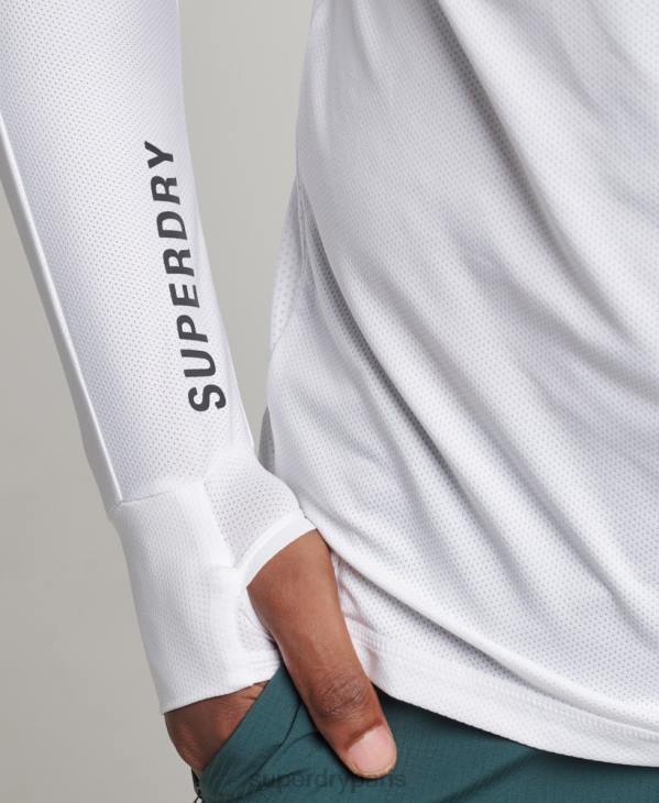 Superdry Hommes haut à manches longues D64Z5388 vêtements blanc