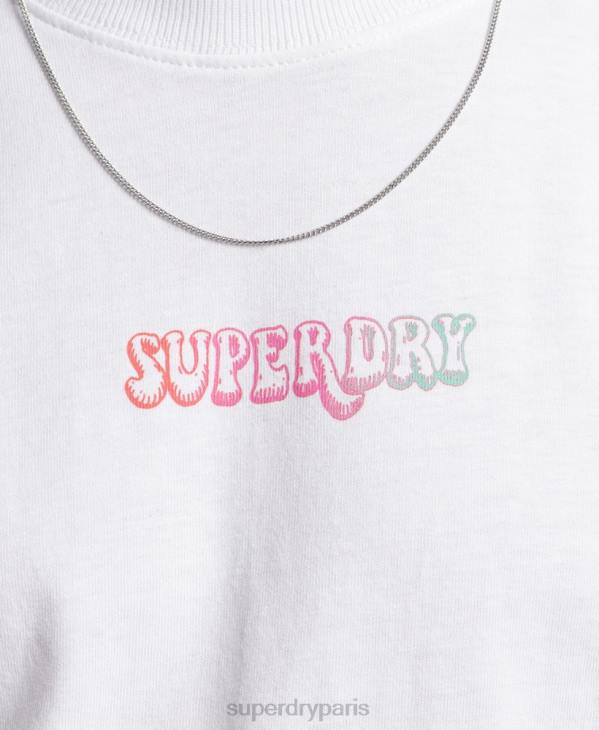 Superdry Hommes haut à manches longues dans les bois D64Z1537 vêtements blanc