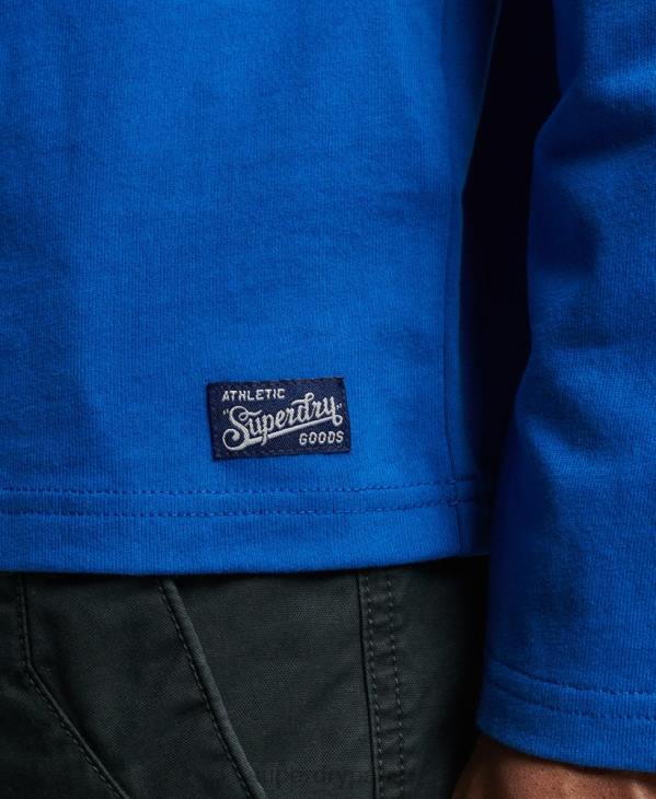 Superdry Hommes haut à manches longues et logo vintage D64Z1565 vêtements bleu