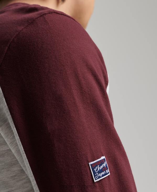 Superdry Hommes haut à manches longues à logo vintage D64Z1591 vêtements gris clair