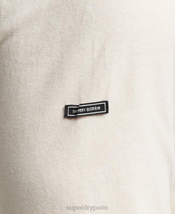 Superdry Hommes haut à manches longues psych rock D64Z1582 vêtements crème