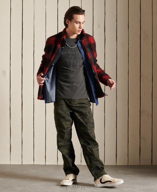 Superdry Hommes haut noir à manches longues D64Z1579 vêtements gris foncé