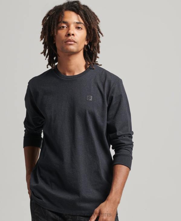 Superdry Hommes haut technique à manches longues D64Z6471 vêtements gris foncé