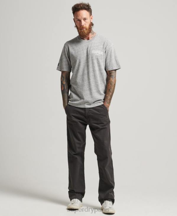 Superdry Hommes jeu sur t-shirt à logo des années 90 D64Z4831 vêtements gris