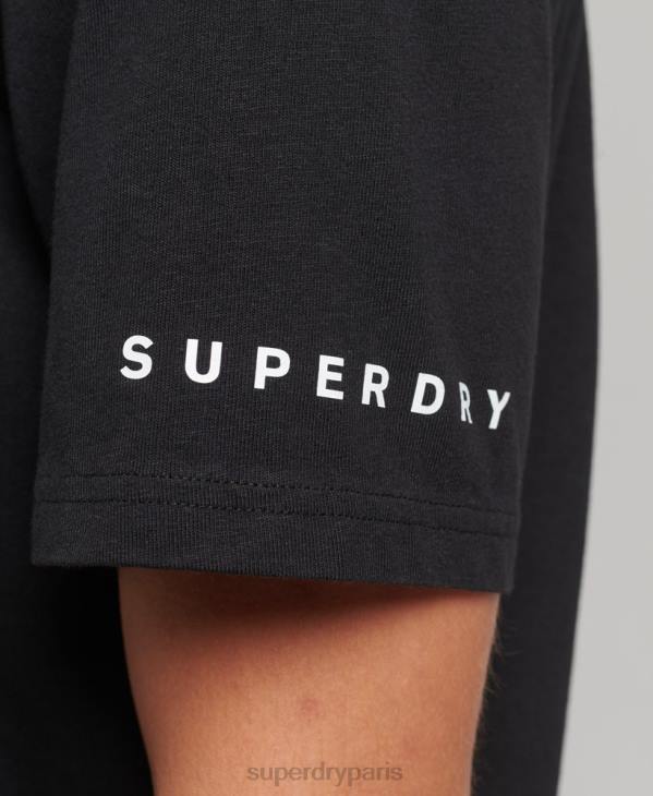 Superdry Hommes surplus de t-shirt ample D64Z4927 vêtements noir