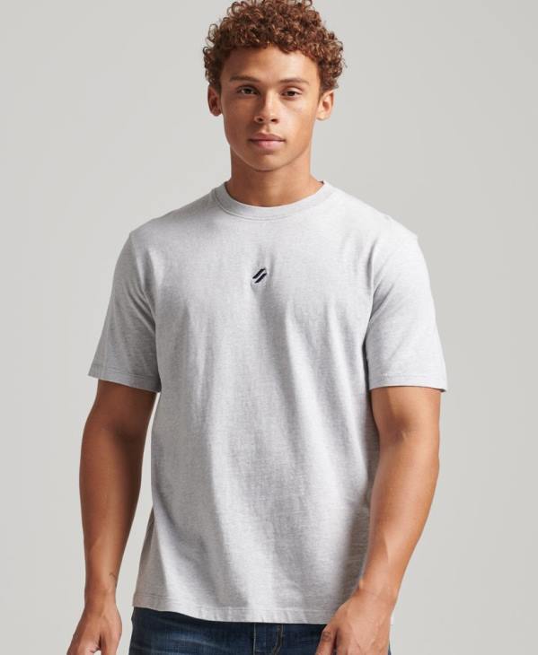 Superdry Hommes t-shirt ample à logo essentiel D64Z4839 vêtements gris