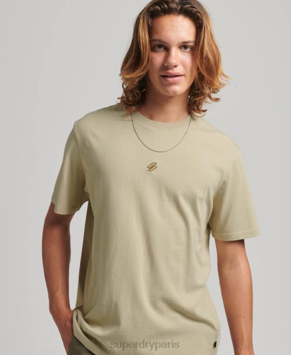 Superdry Hommes t-shirt ample à logo essentiel D64Z4970 vêtements beige