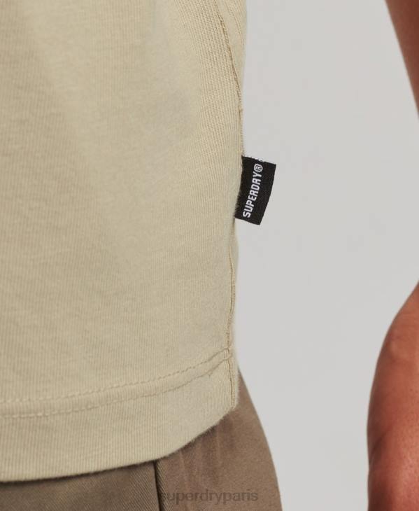 Superdry Hommes t-shirt ample à logo essentiel D64Z4970 vêtements beige