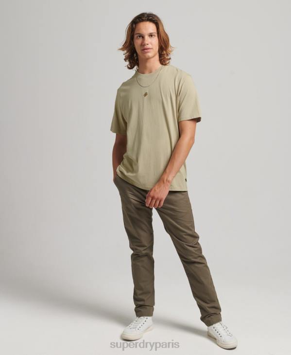 Superdry Hommes t-shirt ample à logo essentiel D64Z4970 vêtements beige