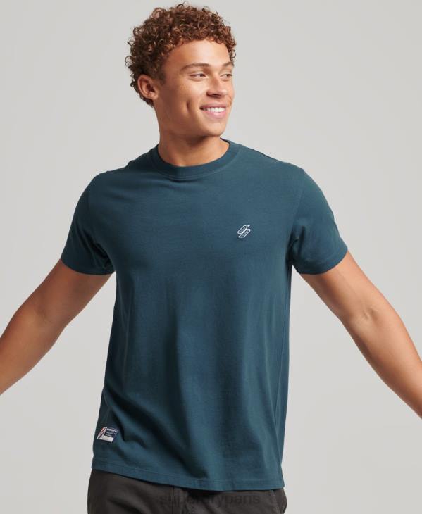 Superdry Hommes t-shirt ample à logo essentiel en coton biologique D64Z4951 vêtements bleu foncé