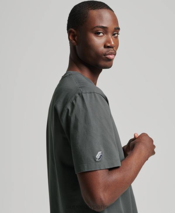 Superdry Hommes t-shirt ample à logo linéaire D64Z4977 vêtements vert