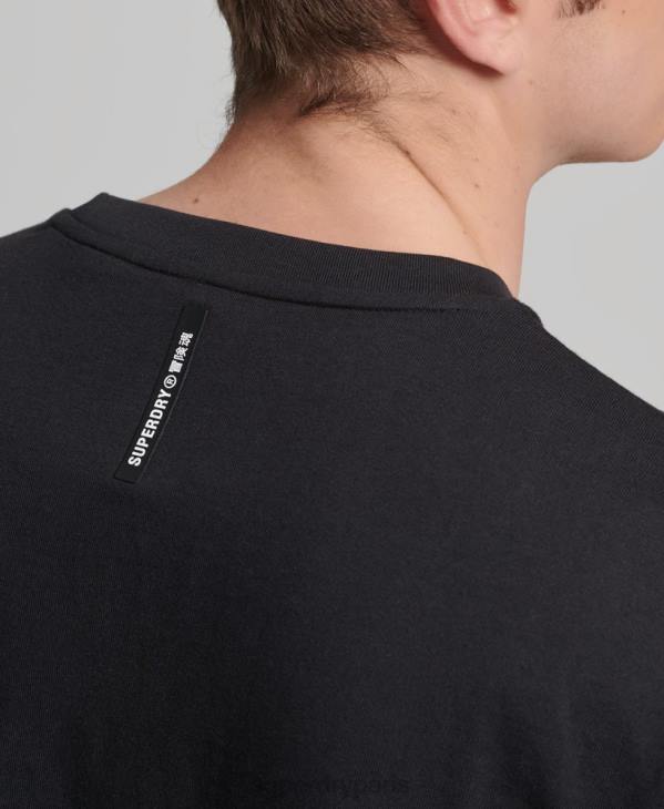 Superdry Hommes t-shirt ample technique D64Z4832 vêtements noir