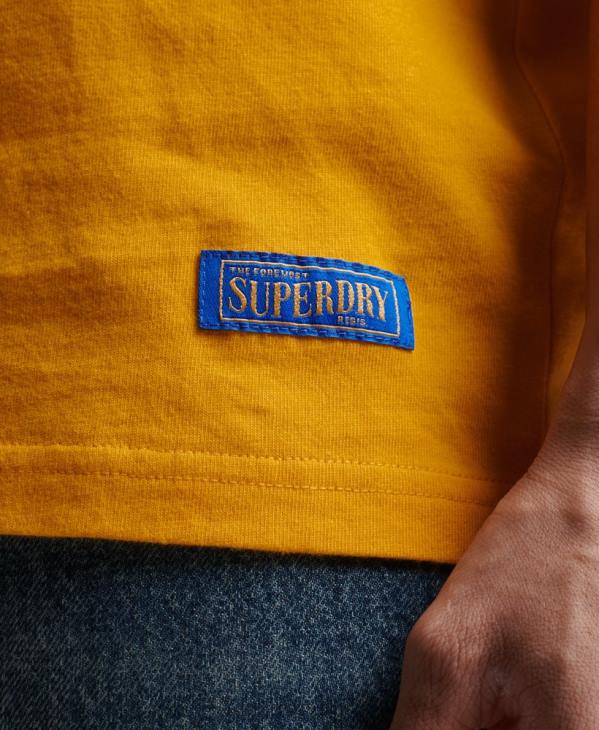 Superdry Hommes t-shirt ample vintage en coton bio D64Z4933 vêtements or