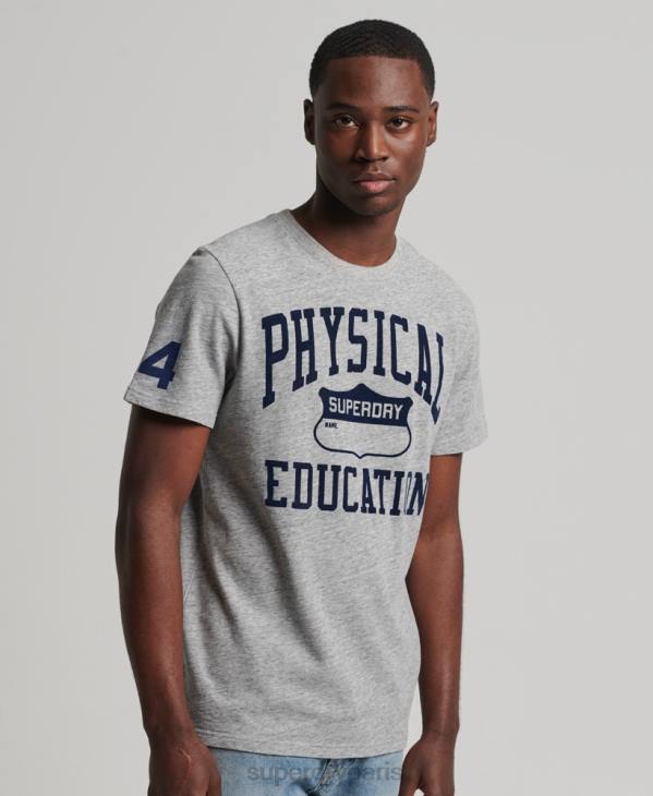 Superdry Hommes t-shirt athlétique vintage D64Z4958 vêtements gris