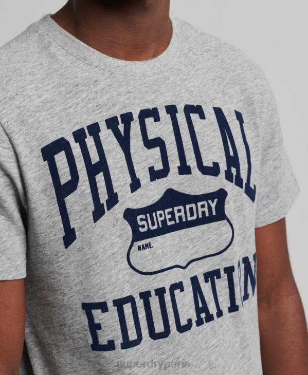 Superdry Hommes t-shirt athlétique vintage D64Z4958 vêtements gris