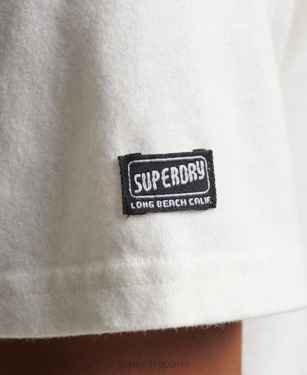 Superdry Hommes t-shirt cali vintage D64Z4952 vêtements blanc