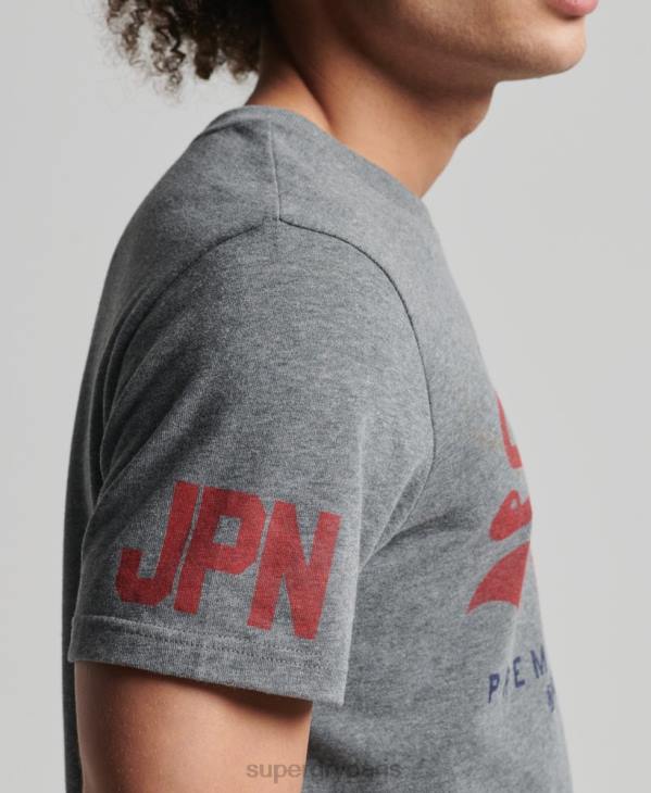 Superdry Hommes t-shirt classique à logo graphique D64Z4828 vêtements gris