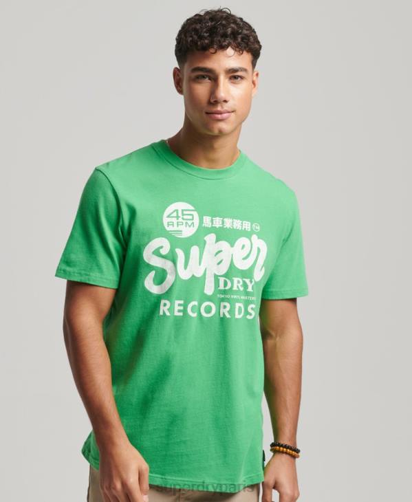 Superdry Hommes t-shirt classique retravaillé D64Z20 vêtements vert