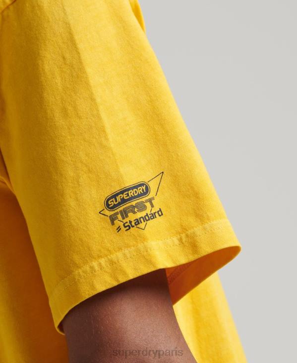 Superdry Hommes t-shirt club d'athlétisme vintage D64Z4888 vêtements jaune