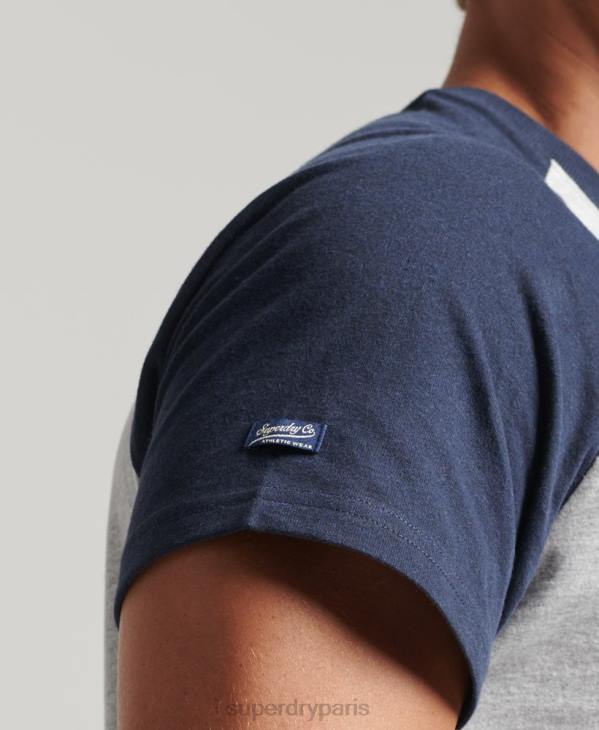 Superdry Hommes t-shirt collège scénarisé D64Z4954 vêtements marine