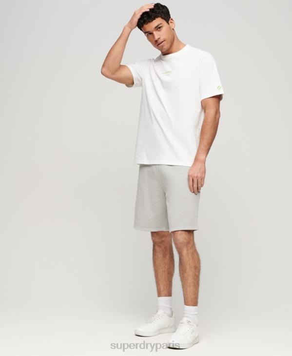 Superdry Hommes t-shirt de sport D64Z79 vêtements blanc