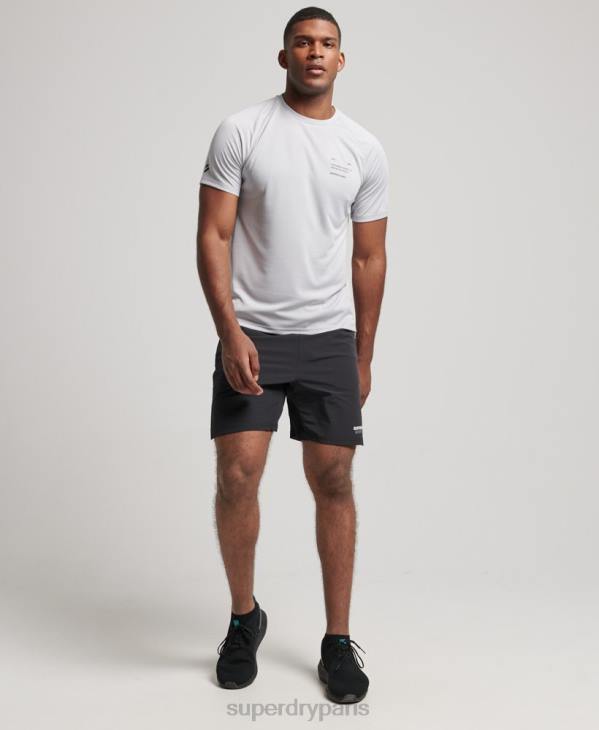 Superdry Hommes t-shirt graphique à manches courtes train active D64Z1421 vêtements gris clair