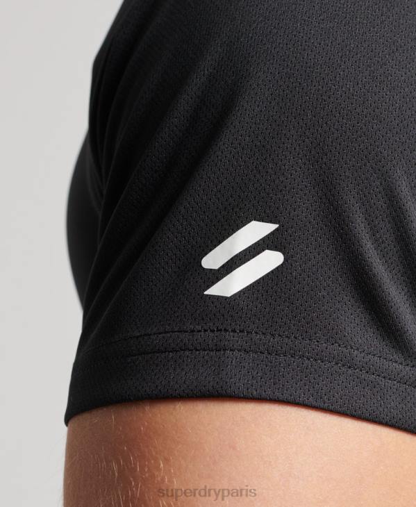 Superdry Hommes t-shirt graphique à manches courtes train active D64Z1423 vêtements noir