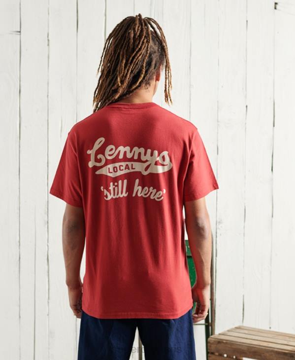 Superdry Hommes t-shirt graphique sec en édition limitée D64Z4981 vêtements rouge