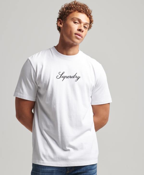 Superdry Hommes t-shirt héritage D64Z4822 vêtements blanc