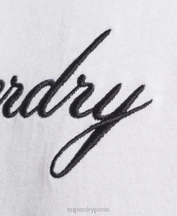 Superdry Hommes t-shirt héritage D64Z4822 vêtements blanc