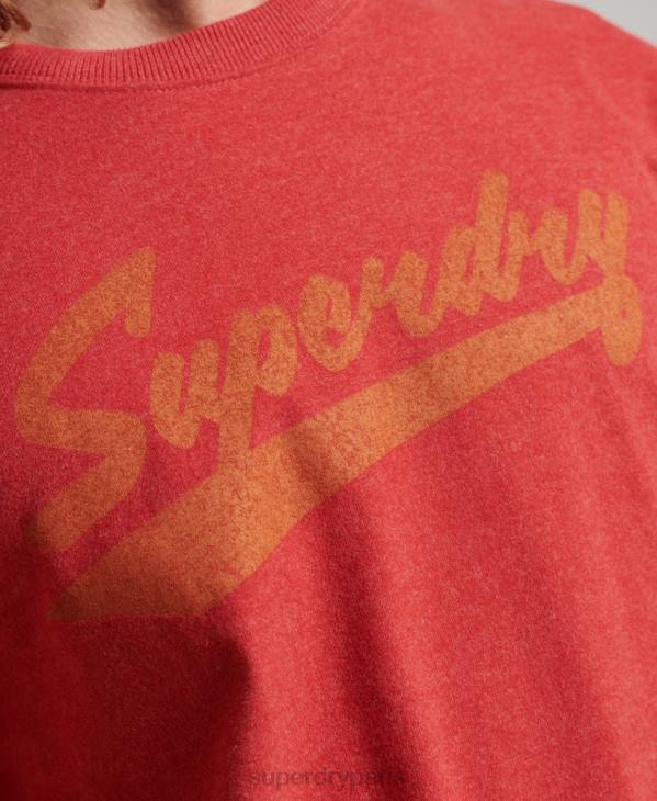 Superdry Hommes t-shirt à inscription athlétique city D64Z4894 vêtements rouge