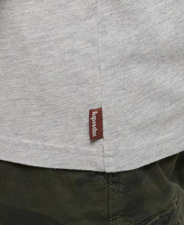 Superdry Hommes t-shirt japonais à logo graphique D64Z61 vêtements gris