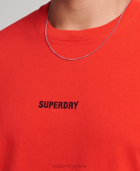 Superdry Hommes t-shirt à logo imprimé D64Z4799 vêtements rouge
