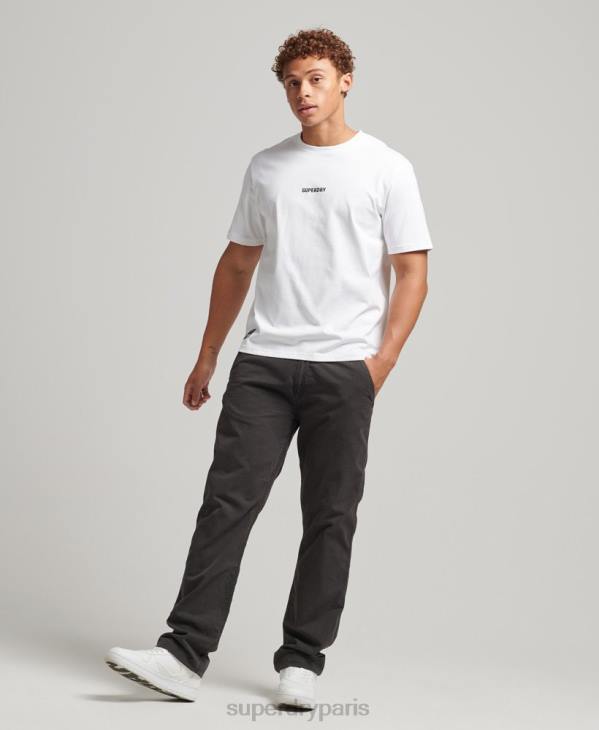 Superdry Hommes t-shirt à logo imprimé D64Z4803 vêtements blanc