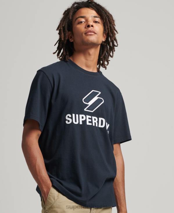 Superdry Hommes t-shirt à logo s D64Z4880 vêtements marine