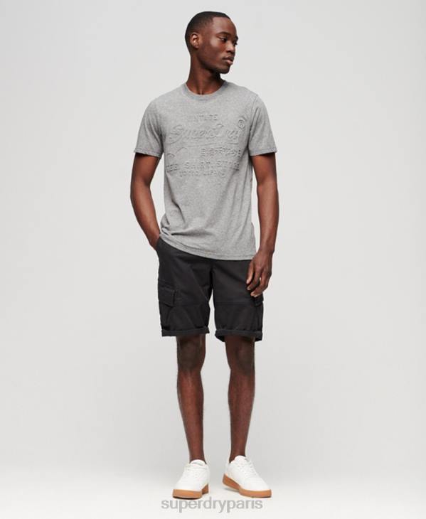 Superdry Hommes t-shirt à logo vintage D64Z74 vêtements gris clair